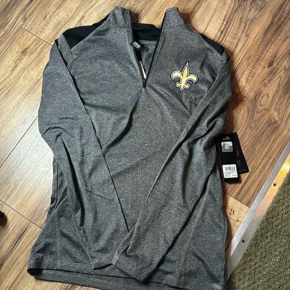 New orleans saints light quarter zip mens